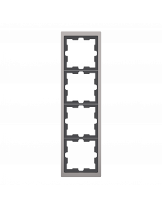 D-Life cadre de finition métal nickel 4 postes SCHNEIDER MEG4040-6550 2