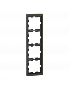 D-Life cadre de finition métal mocca 4 postes SCHNEIDER MEG4040-6552