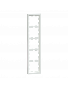 D-Life cadre de finition blanc lotus 5 postes SCHNEIDER MEG4050-6535
