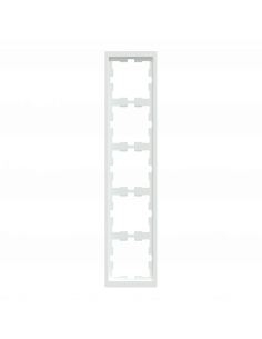 D-Life cadre de finition blanc lotus 5 postes SCHNEIDER MEG4050-6535 2