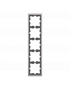D-Life cadre de finition métal nickel 5 postes SCHNEIDER MEG4050-6550 2