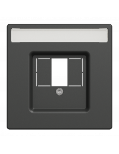 D-Life enjoliveur pour prise conn multimédia porte-étiquette anthracite SCHNEIDER MEG4250-6034 2