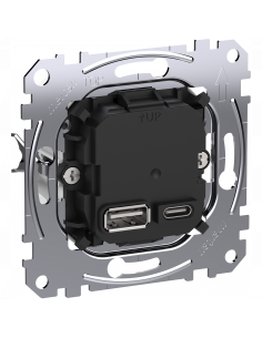 D-Life prise chargeur USB double C 45W + A 7,5W méca seul SCHNEIDER MEG4366-0120