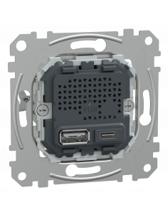 D-Life prise chargeur double USB A+C 3.0 A max méca seul SCHNEIDER MEG4366-0140