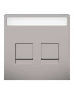 D-Life enjoliveur prise support double RJ45 compatible keystone métal nickel SCHNEIDER MEG4564-6050 2