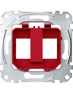 D-Life prise support double RJ45 compatible conn keystone rouge méca seul SCHNEIDER MEG4566-0006