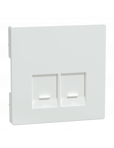 D-Life enjoliveur pour prise double RJ45 Actassi S-One blanc lotus SCHNEIDER MEG4572-6035