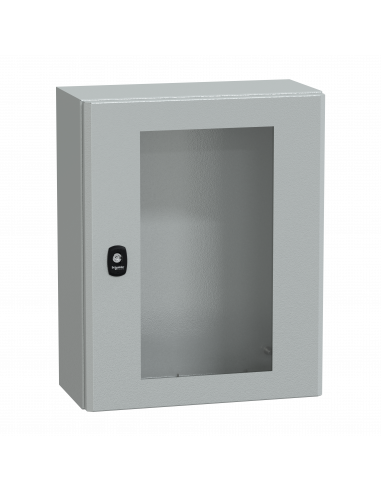 PanelSeT S3D Enveloppe acier H500xL400xP200 mm porte vitrée SCHNEIDER NSYS3D5420T