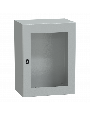 PanelSeT S3D Enveloppe acier H800xL600xP400 porte vitrée SCHNEIDER NSYS3D8640T