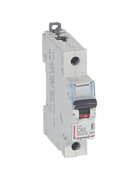 Disjoncteur DX³6000 à vis 1 Pôle 230V à 400V 63A courbe C 1 module LEGRAND 407660