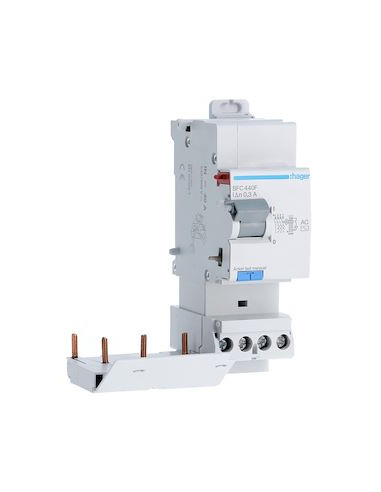 Bloc différentiel 3P+N 40A 300mA type AC HAGER BFC440F