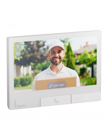 Poste intérieur Classe 300X Blanc avec boucle inductive BTICINO BT344745