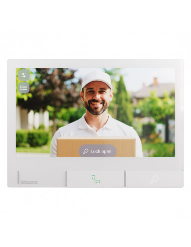 Poste intérieur Classe 300X Blanc avec boucle inductive BTICINO BT344745