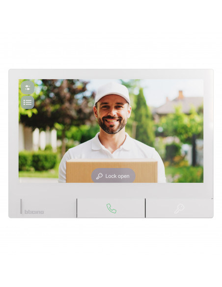 Poste intérieur Classe 300X Blanc avec boucle inductive BTICINO BT344745