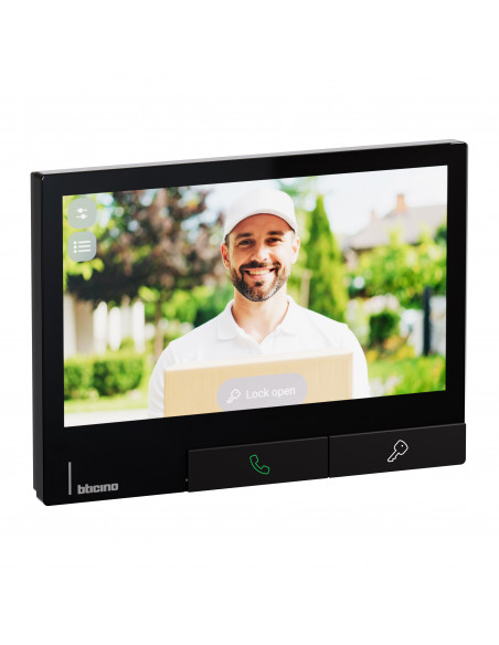 Poste intérieur Classe 300X Noir avec boucle inductive  BTICINO BT344746