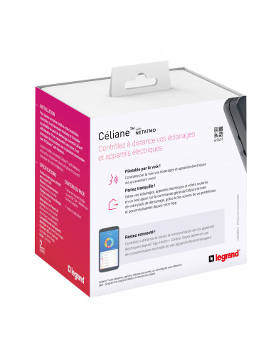 Prise mobile connectée Céliane with Netatmo 16A 3680W graphite LEGRAND 064887