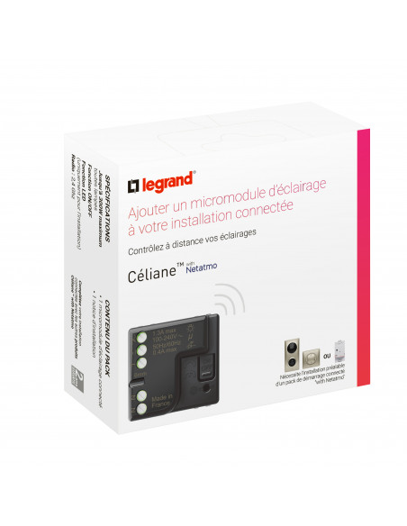 Micro-module pour éclairage connecté pour installation with Netatmo 300 Watts avec neutre LEGRAND 064888