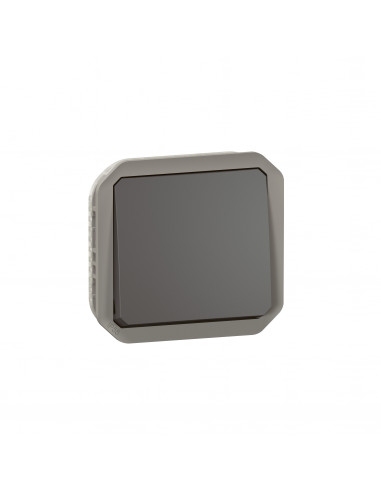 Commande simple réversible Plexo va-et-vient ou poussoir anthracite LEGRAND 069757L