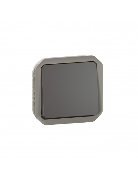 Commande simple réversible Plexo va-et-vient ou poussoir anthracite LEGRAND 069757L