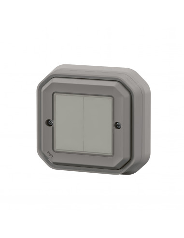 Commande double Self-e pour éclairage et prise Plexo with Netatmo complet gris LEGRAND 069819L