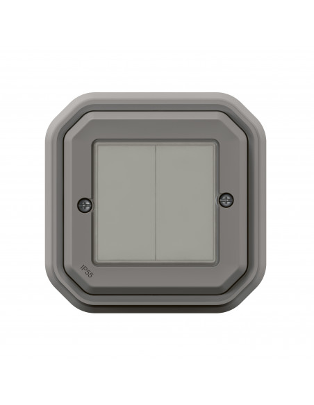 Commande double Self-e pour éclairage et prise Plexo with Netatmo complet gris LEGRAND 069819L