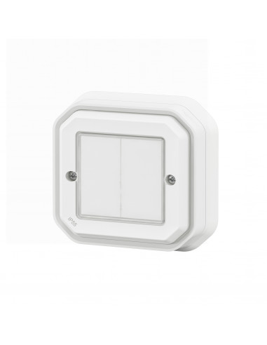 Commande double Self-e pour éclairage et prise Plexo with Netatmo complet blanc LEGRAND 069835L