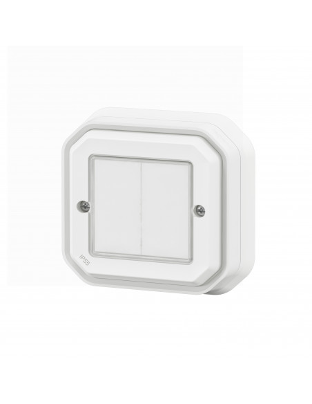 Commande double Self-e pour éclairage et prise Plexo with Netatmo complet blanc LEGRAND 069835L