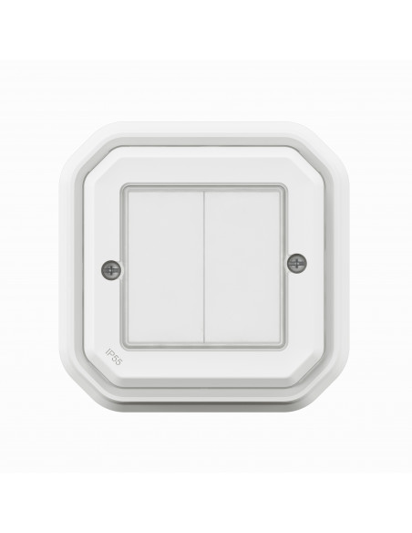 Commande double Self-e pour éclairage et prise Plexo with Netatmo complet blanc LEGRAND 069835L