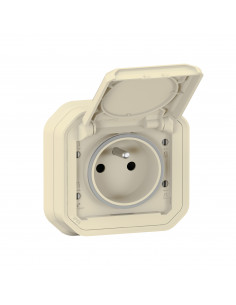 Plexo prise de courant standard F B Beige encastré LEGRAND 070075L