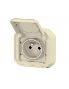 Plexo prise de courant standard F B Beige encastré LEGRAND 070075L 2