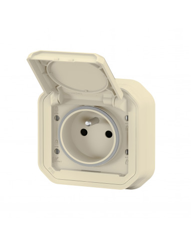 Plexo prise de courant standard F B Beige encastré LEGRAND 070075L