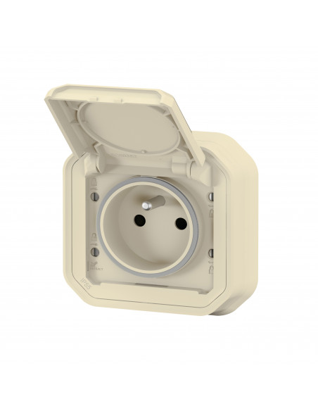 Plexo prise de courant standard F B Beige encastré LEGRAND 070075L