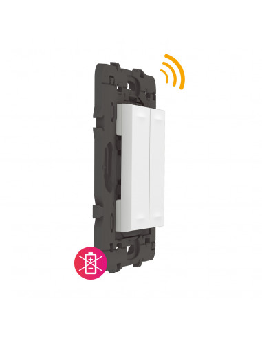 Commande double sans fil sans pile d'éclairage Mosaic with Netatmo blanc LEGRAND 077054L