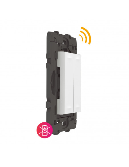 Commande double sans fil sans pile d'éclairage Mosaic with Netatmo blanc LEGRAND 077054L