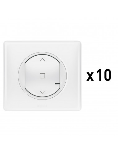 Lot de 10 inters connectés pour volet roulant store Céliane with Netatmo blanc LEGRAND 100064A