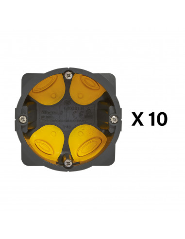 Lot de 10 boîtes Eco Batibox 10 x 1 poste profondeur 40mm LEGRAND 200157L