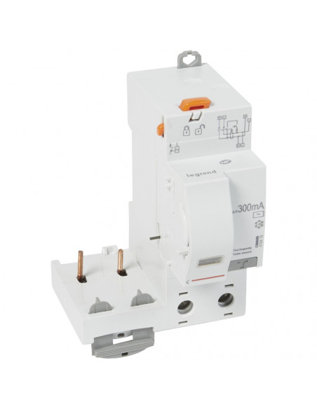 Bloc différentiel adaptable automatique DX³ pour disjoncteur 1 module par pôle 2 Pôles 230V~ 40A type AC 300mA LEGRAND 410419