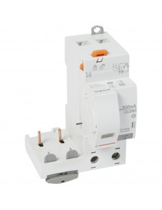 Bloc différentiel adaptable à vis DX³ pour disjoncteur 1 module par pôle - 2 Pôles 230V 40A type F 300mA LEGRAND 410446