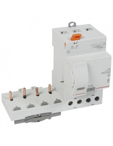Bloc différentiel vis DX³ pour disjoncteur 1 module par pôle - 4 Pôles 400V 63A type F 1000mA sélectif LEGRAND 410560