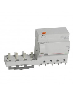 Bloc différentiel adaptable à vis DX³ pour disjoncteur 1,5 module par pôle 4 Pôles 400V 125A type AC 300mA LEGRAND 410628