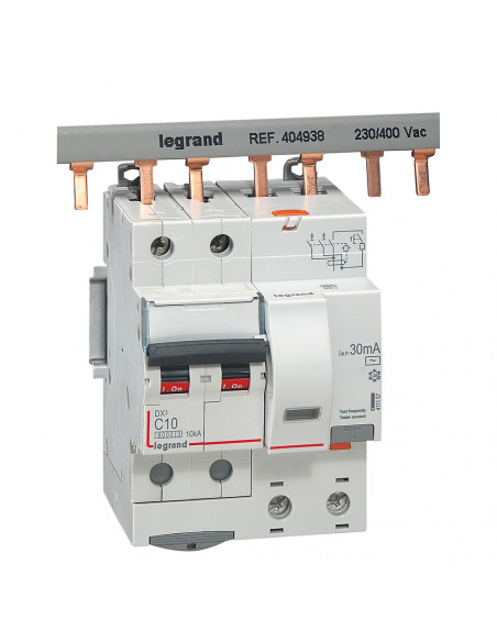 DX3 2P C10 6000A AC 30MA 4M LEGRAND 411157