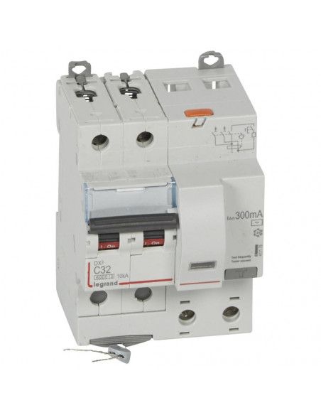 Disjoncteur Différentiel DX3 Vis 2 Pôles 400V 32A  Type AC 300MA 10KA Courbe C 4 Modules LEGRAND 411175