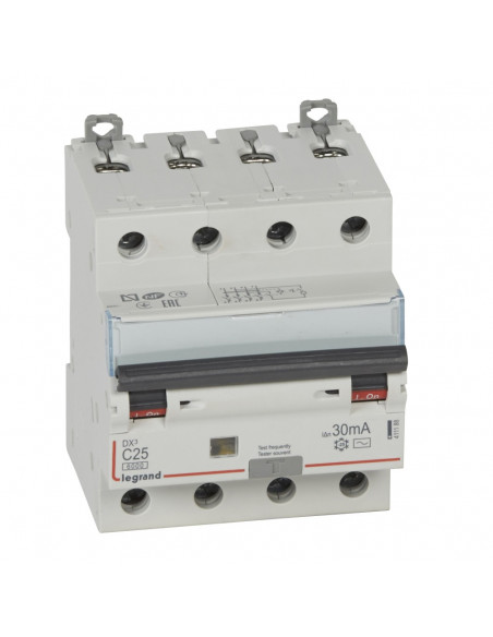 DX3 4P C25 6000A AC 30MA 4M LEGRAND 411188