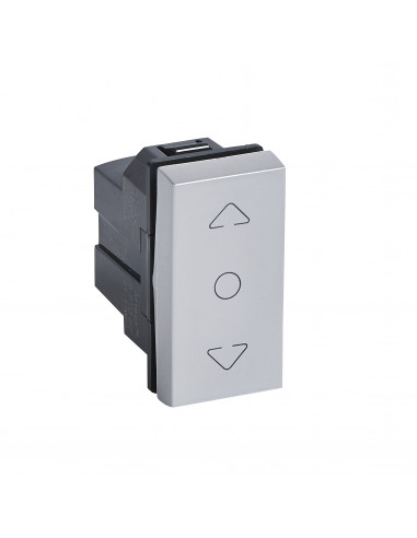 INTERRUPTEUR VOLET ROULANT 1 MODULE CENTER OFF CARRE ARTEOR SOFT ALU LEGRAND 571052