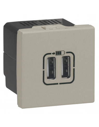CHARGEUR DOCK 2 MODULES 3A 12W ARTEOR CHAMPAGNE LEGRAND 571076