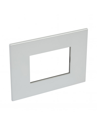 PLAQUE DE FINITION ARTEOR 3 MODULES CARRE ARTEOR SOFT ALU LEGRAND 571413