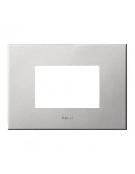 PLAQUE DE FINITION ARTEOR 3 MODULES CARRE ARTEOR SOFT ALU LEGRAND 571413