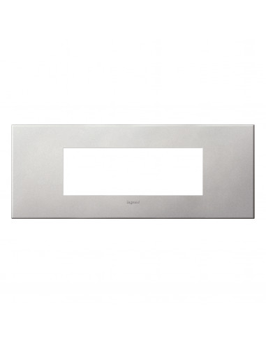 PLAQUE DE FINITION ARTEOR 6 MODULES CARRE ARTEOR SOFT ALU LEGRAND 571415