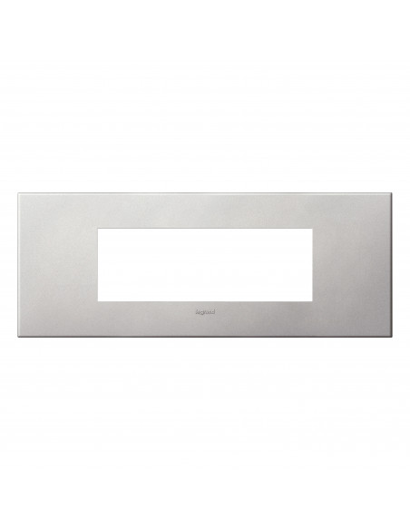 PLAQUE DE FINITION ARTEOR 6 MODULES CARRE ARTEOR SOFT ALU LEGRAND 571415