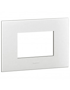 PLAQUE DE FINITION ARTEOR 3 MODULES CARRE BLANC LEGRAND 575010 2